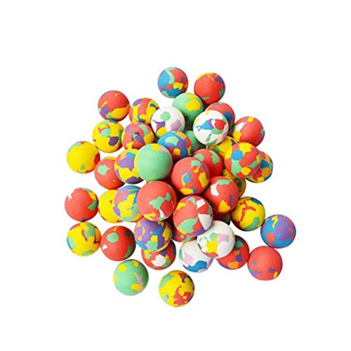Yeahibaby Bolas animosas de goma de 25PCS EVA que salta el relleno del bolso de las pelotas para los niños de los niños 1.57 pulgadas