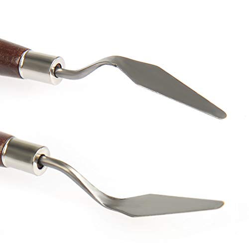 YOTINO 6Pcs Espátula de Cuchillo de Pintura Paleta de Acero Inoxidable, Cuchillos para Artista Pintura al óleo También Utilizar para Herramienta de Eliminación Impresora 3D