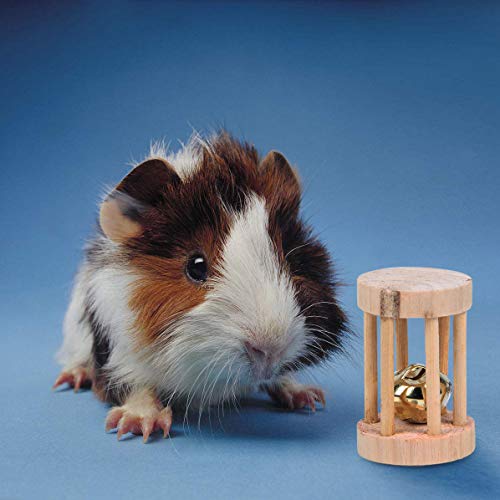 YouthUnion Juguete para Hámster Cotorra, 7pcs Juegos para Moler Dientes Jueguete de Rollo para Mascotas Pequeñas Roedores Conejo Cavia Porcellus Pájaros de Material Madera Manzana