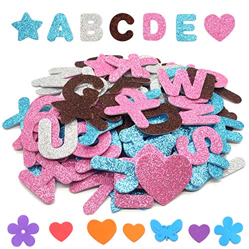 YuChiSX Letras Pegatinas de Espuma Autoadhesiva,Pegatinas de Letras Adhesivas Pegatina de Espuma Brillante Alfabeto Autoadhesivas de Letras