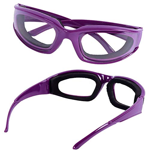 YUnnuopromi - Gafas de seguridad para cebolla, protector de ojos, herramienta de cocina para cortar cebollas, color morado