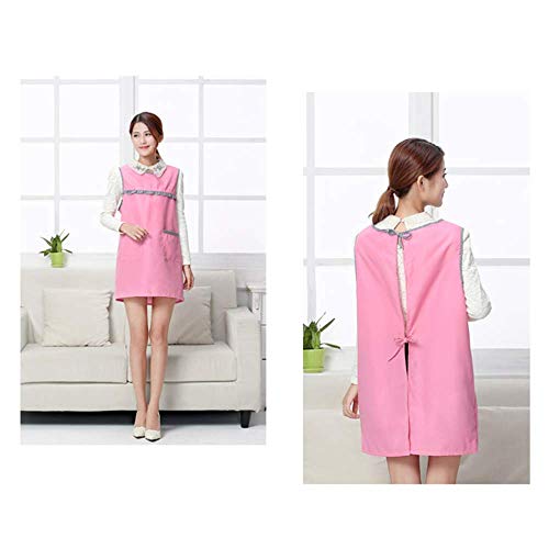 YXDZ Delantal De Cocina Impermeable Adulto Correa Mono Delantal Blusa A Prueba De Aceite Cintura Rosa