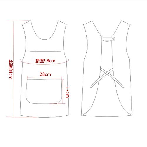 YXDZ Delantal Estilo Chaleco Modelos De Mujeres Adultas Impermeables Y A Prueba De Aceite Princesa Cocina Cocina Casera Hornear Barbacoa Bata Todo Incluido Babero Rojo