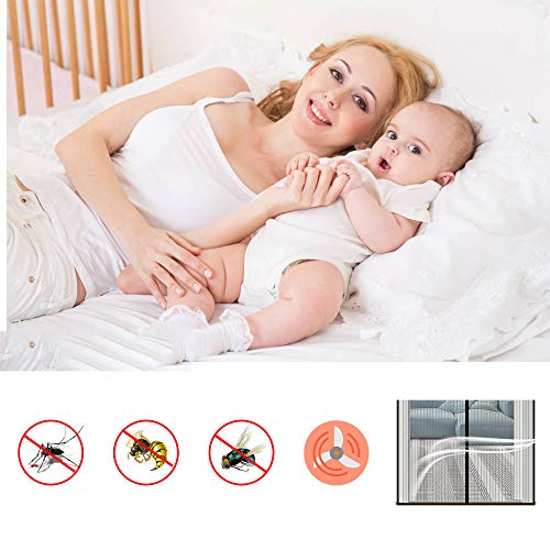 Zalava Mosquitera magnética para puerta de balcón, salón o patio, puerta de 100 x 210 cm, 120 x 240 cm, 160 x 230 cm, fácil de instalar, sin necesidad de taladrar, negro