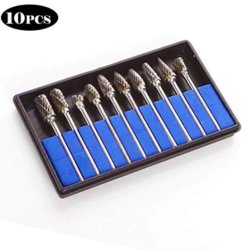ZFYQ Juego de Fresas para Tallar Madera, Brocas Juego para Fresa Dremel, Metal y Madera, para Taladrar, Pulir, Grabado (10 Piezas)