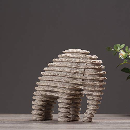 ZJMIQT Escultura Estatua,Escultura Abstracta Moderna Elefante Elefante De Piedra Arenisca De Resina Estatua Edad De Hielo Fósil Animal Arte Artesanía Decoración Ornamento Regalo Accesorios