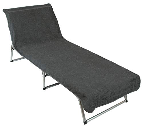 ZOLLNER Toalla para Tumbona de Playa y jardín, algodón, Gris