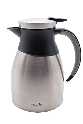 ZOLLNER24 Jarra térmica de Acero Inoxidable, 1 l de Capacidad, antigoteo