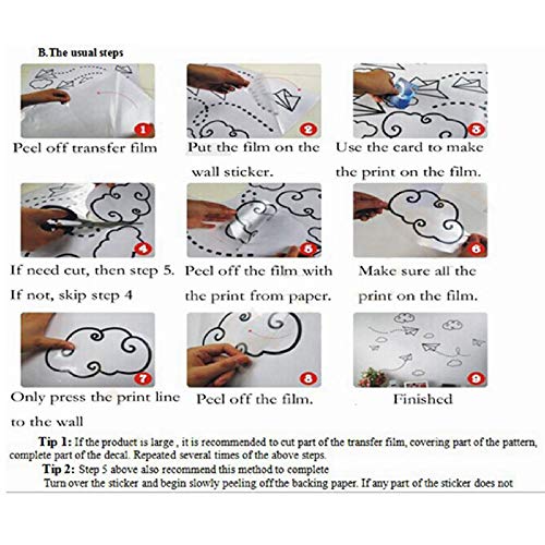 zqyjhkou Obtener Lost Art Tatuajes de Pared para Sala de Estar Vinilo extraíble Decoración para el hogar Mapa del Mundo Pegatinas de Pared Negro72x145cm