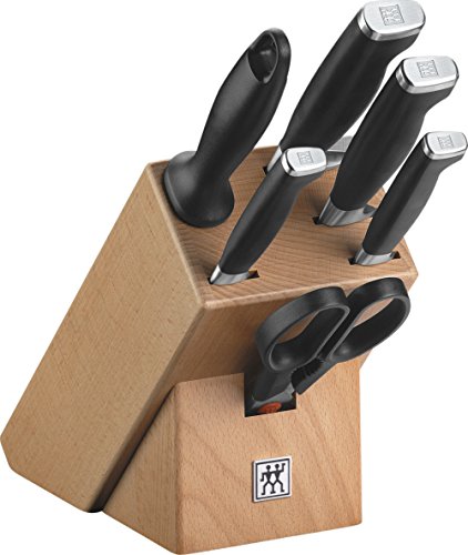 Zwilling Twin Four Star ll - Juego de Cuchillos con Soporte, 7 Piezas