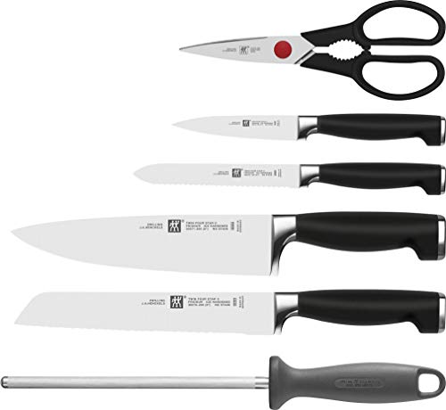 Zwilling Twin Four Star ll - Juego de Cuchillos con Soporte, 7 Piezas