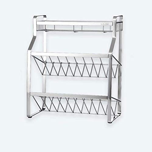 ZXL@ED Estante de la cocina del estante de la cocina del estante de acero inoxidable que se coloca encimera 3 estantes estante del almacenamiento del condimento/Stainless St