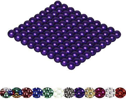 100 x NdFeb 38 - Bolas magnéticas multicolor con imán industrial potente de neodimio para frigorífico, pizarra, pizarra blanca, mini imanes, diámetro de 5 mm, color azul
