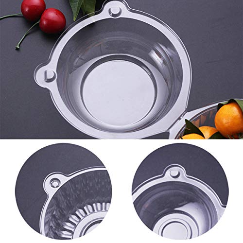 100pcs Contenedores de Plástico,Caja Transparente Desechable de Plástico para Cupcakes,Diseño de Cabeza de Gato,Caja Individual de Plástico Transparente,Envases de Plástico para Alimentos con Tapas