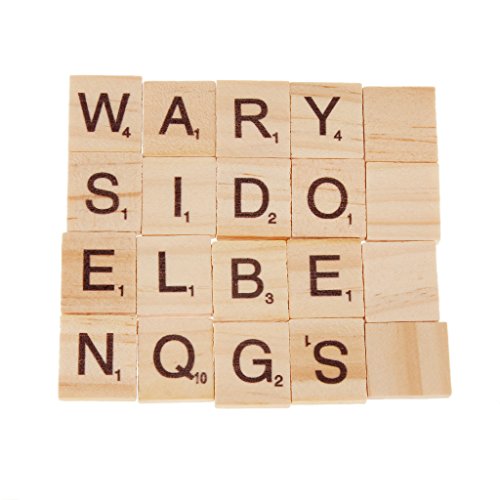 100pcs Juguetes Juegos Artesanía Alfabeto Scrabble Azulejos Letras Negras Y Números 20*18*5MM