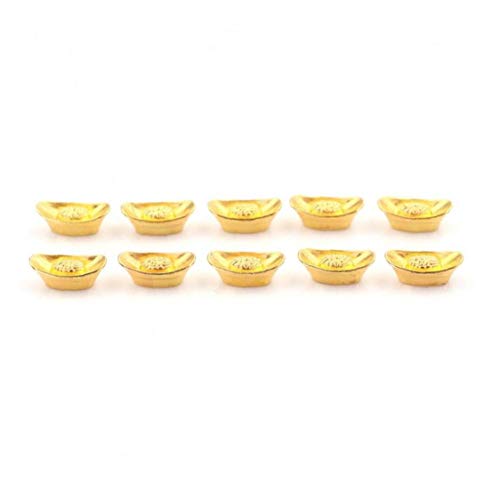 10pcs / Set lingote de Oro Chino del Ornamento Decoración de la Mascota de la Suerte Yuanbao artesanales de Metal propicios Lucky Crafts