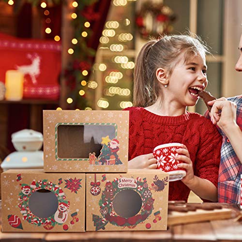 12 cajas de regalo navidad, cajas papel caramelo juego decorativa cajas de dulces,pasteles,galletas,dulces,Cupcakes,Candy y hecho a mano bebé de cajas de regalo para Navidad,cumpleaños,vacaciones