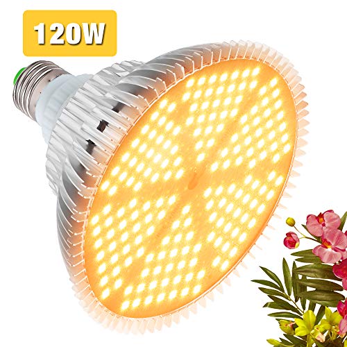120W Lámpara de Cultivo de Plantas, E27 180 Leds Lámpara de Plantas Iluminación de Espectro Completo, luz de Crecimiento para Plantas de Interior, Hidropónica Planta, Flores