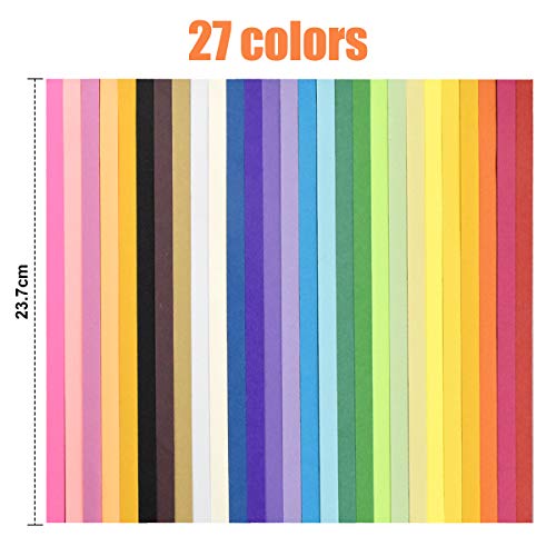 1350 Hojas Papel Origami Star, 9"x 0.4" Doble Cara Tiras de Estrella Plegables, Tiras de Papel Lucky Star Rainbow Origami para niños, manualidades de bricolaje para adultos