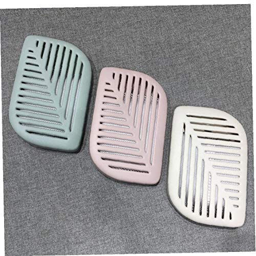 1pc Carbón Activado De Purificación De Aire Bolsas De La Forma De Hoja Nevera Carbón Activado Desodorante Sin Perfume Caja Absorbente De Olores con Ventosa (Beige)