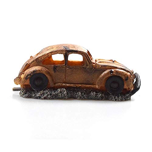 1yess Restos Creativa del Ornamento de la Resina de Coches Fish Tank Paisajismo Acuario Decoración decoración de poliresina Cave (Color: Pintado, Tamaño: 16x7x7cm)