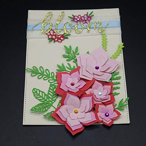 2 Piezas Troqueles Scrapbooking Metal Cortador de Corte de Flores Muere Troqueles Plantilla Troqueles En Relieve Troqueles de Corte para Tarjeta, Papel, Álbum Scrapbook, DIY