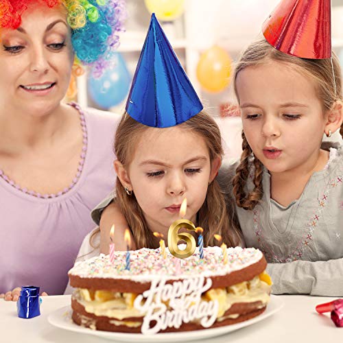 2 Piezas Velas de Número Velas Doradas Brillantes Velas de Tartas de Cumpleaños Toppers de Pastel Decorativo para Boda Cumpleaños Aniversariio Celebración Graduación (Número 18) (Número 16)