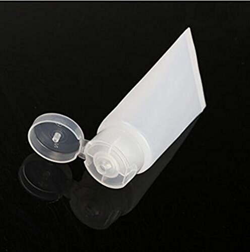 20 botes de viaje de 10 ml / 15 ml / 30 ml / 50 ml transparentes vacíos y rellenables para transportar productos cosméticos, champú, gel o loción corporal.