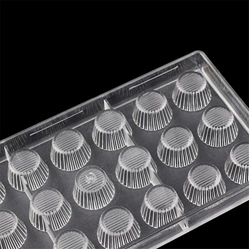 21 Pilas Cocina Horneado Chocolate Molde, Tableta de Policarbonato Boda Piruleta Moldes, Plástico Candy Pastel Cupcake Bandeja Hornear, Fuente Horno Moldes Herramienta - 14.5cmx 28cmx 2.5cm