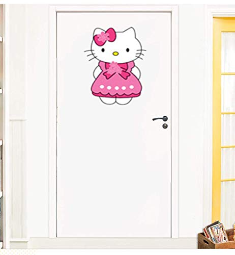 25 * 25cm Personaje de dibujos animados de Japón hello kitty mascota gato lindo calcomanía bebé dormitorio niña dormitorio puerta decoración pegatinas