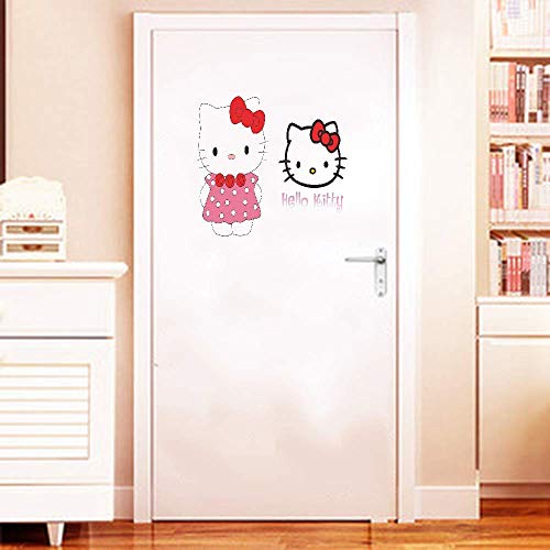 25 * 25cm Personaje de dibujos animados de Japón hello kitty mascota gato lindo calcomanía bebé dormitorio niña dormitorio puerta decoración pegatinas