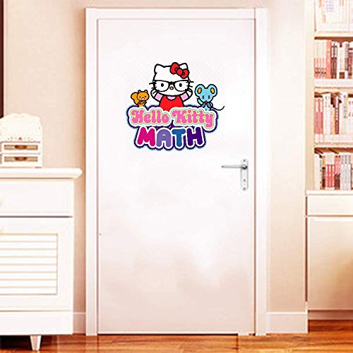 25 * 25cm Personaje de dibujos animados de Japón hello kitty mascota gato lindo calcomanía bebé dormitorio niña dormitorio puerta decoración pegatinas