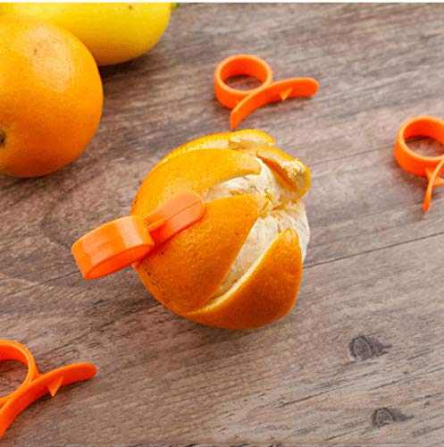 25 unids naranja cítricos peladores de plástico fácil cortador pelador fruta limón piel removedor rebanador