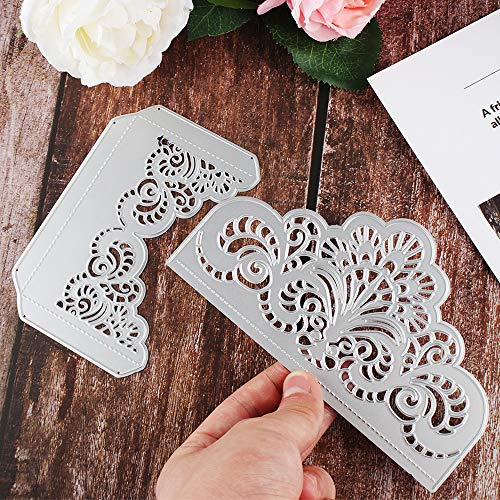 2pcs Troqueles Scrapbooking Tarjetas, Troqueles de Corte Metal Troqueles de Papel, Troqueles de Estampado de Metal para Tarjetas de Felicitación Navidad Manualidades Bricolaje Álbum