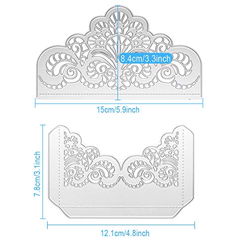 2pcs Troqueles Scrapbooking Tarjetas, Troqueles de Corte Metal Troqueles de Papel, Troqueles de Estampado de Metal para Tarjetas de Felicitación Navidad Manualidades Bricolaje Álbum