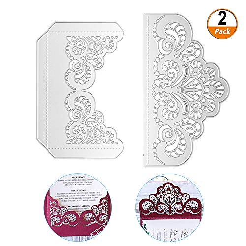 2pcs Troqueles Scrapbooking Tarjetas, Troqueles de Corte Metal Troqueles de Papel, Troqueles de Estampado de Metal para Tarjetas de Felicitación Navidad Manualidades Bricolaje Álbum
