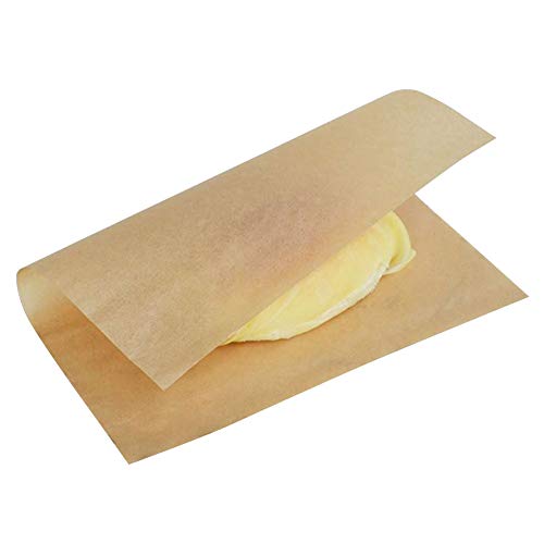 30 x 40 unidades cuadradas de 100 hojas de papel de pergamino precortadas de silicona recubiertas y sin blanquear – no se rizan ni queman – no tóxico y viene en un práctico embalaje