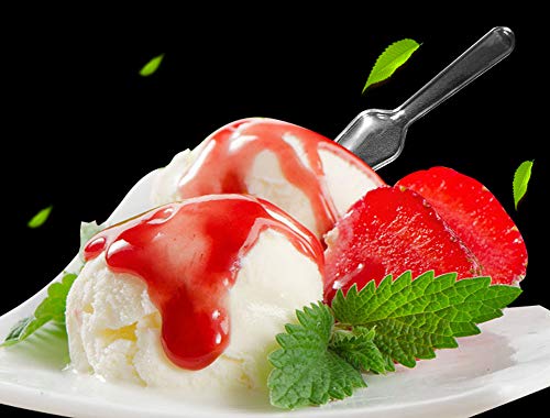 500 cucharas de plástico desechables de 7,5 cm para postre, postre, helado, pudín, pastel, cupcakes, cupcakes, vajilla para cena, bar, cafetería, hogar, suministro de alimentos