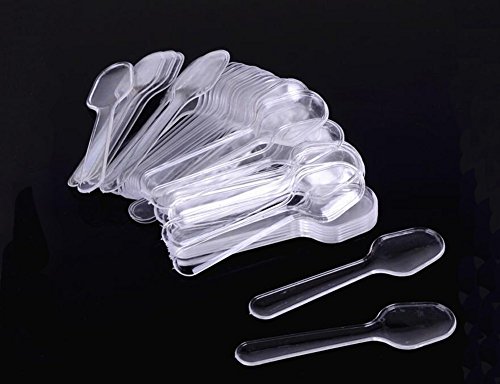 500 cucharas de plástico desechables de 7,5 cm para postre, postre, helado, pudín, pastel, cupcakes, cupcakes, vajilla para cena, bar, cafetería, hogar, suministro de alimentos