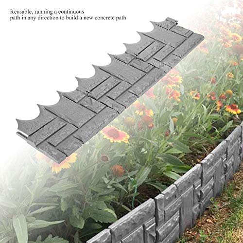 6 Unids Jardín Simulado Ladrillo Cemento Cerca Piedra Molde Flor de hormigón Patio Césped Mold Maker para Decoración