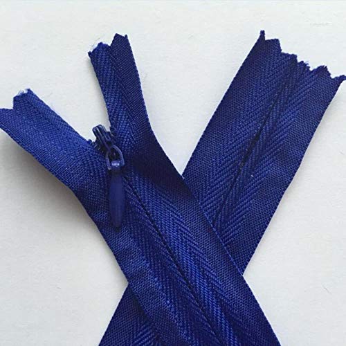 8pcs 3# Largo 28cm 35cm 40cm 45cm 50cm 55cm 60cm Negro Blanco Gris Beige Azul Rojo Verde Cremalleras invisibles DIY Nylon Coil Zipper, Azul profundo número223,3#