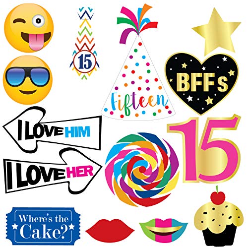Accesorios para fotos de 15 cumpleaños