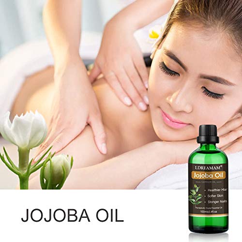Aceite de jojoba,Essential Oil,Aceites Esenciales,Aceites de aceites esenciales,Aromaterapia Aceite Aromático,Crema hidratante perfecta para el cabello,la piel,las uñas y el cabello