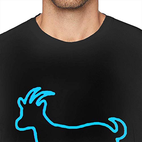 ADKASD Camisetas y Tops Men's Print Erika Costell Sheep Logo tee Black