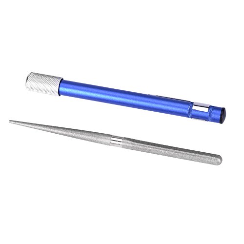 Afilador de cuchillos portátil y retráctil, varilla de acero para afilar cuchillos de diamante para vida al aire libre, herramienta de pesca de caza