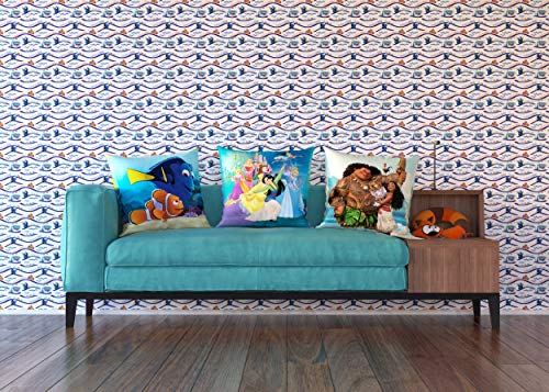 AG Design - Cojín Decorativo Disney con Funda - Princesas Disney Moana - CND 3121 - 40 x 40 cm, 1 Pieza