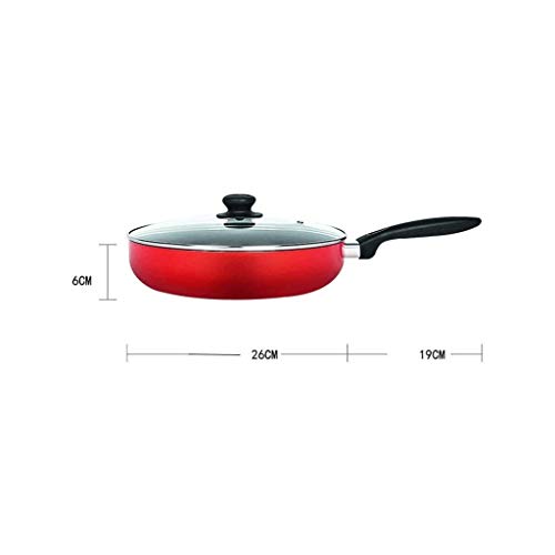 AGWa Pan Pan antiadherente Sin humo de aceite de cafetera eléctrica doméstica pequeña sartén universal Fogón de gas sartén de cocina Olla,26 CM