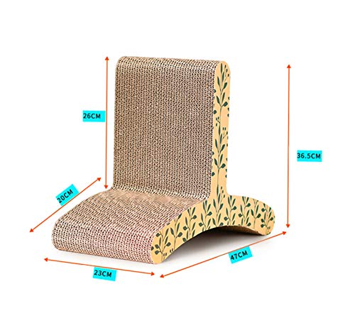 Aida Bz T-Shaped Gato Rayado Tablero de Papel Corrugado Gato Juguete Gato afilador opuesto