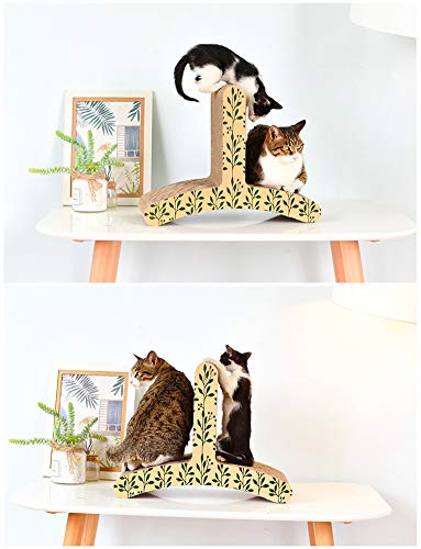 Aida Bz T-Shaped Gato Rayado Tablero de Papel Corrugado Gato Juguete Gato afilador opuesto