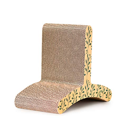 Aida Bz T-Shaped Gato Rayado Tablero de Papel Corrugado Gato Juguete Gato afilador opuesto
